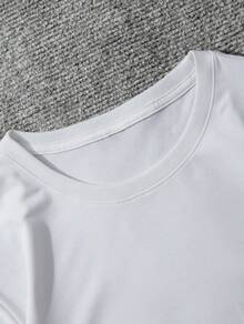 Men's Hip Hop Style "The Marathon Continues" Print T-Shirt & Shorts Co-Ord Set, 100% Cotton Summer Casual Outfit.Graphic Tees.Cotton Graphic Tees.Shorts Men.Summer Outfits For Men.Mens Clothes.Summer.Summer Tops - trắng - Xem 5