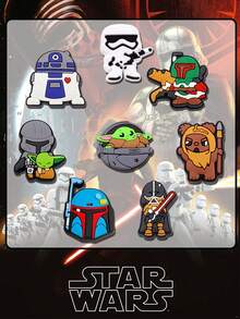 Disney 8 Sets Of Yoda-Themed DIY Shoe Accessories And PVC Surface Decorations Are Highly Popular Among Both Men And Women. They Are Suitable For Sandals, Shoes, Bracelets And Wristbands, And Can Also Be Given As Gifts On Festivals And Parties. - Master - View 7