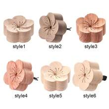 1PC Flower Shape Aroma Essential Oil Diffuser Wooden Aromatherapy Diffuser Car Incense Refreshing Sleep Aid Home Decoration - Style3 - View 6