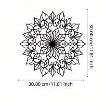 1 pieza Decoración de pared de metal moderno con diseño de mandala, ideal para sala de estar, dormitorio, oficina, decoración versátil para interiores y exteriores, regalo perfecto para boda, cumpleaños, Día de San Valentín, Día de la Madre, Día del Padre, inauguración de casa - flor - Ver 8