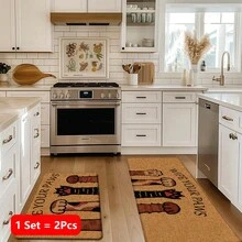 1pc Cute Pattern Printed Linen Kitchen Rug, Bathroom Mat, Doormat, 3D Printed Rectangle Carpet For Living Room, Bedroom, Hallway, Bathroom, Laundry Room - Polyester Rug, Suitable For Indoor And Outdoor Home Decor - Multicolor - View 12