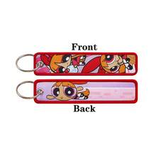 1pc Official Warner Bros. "The Powerpuff Girls" Embroidered Keychain, Suitable For Motorcycle, Car, Backpack, Key Chain, Fashion Keyring, Unisex Accessory, Backpack Decoration, Perfect Party Gift, Holiday Gift, Birthday Gift, Collector's Item (Random Style) - Multicolor - View 6