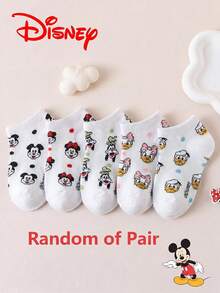 10/5/1 Par de Calcetines Disney, Calcetines de niños con diseños de dibujos animados multicolor de la serie Disney, calcetines deportivos, aptos para todas las estaciones, tallas europeas y americanas, cómodos, transpirables y duraderos, de colores ricos, adecuados para uso diario, de tela premium, sin asfixia - Multicolor - Ver 18