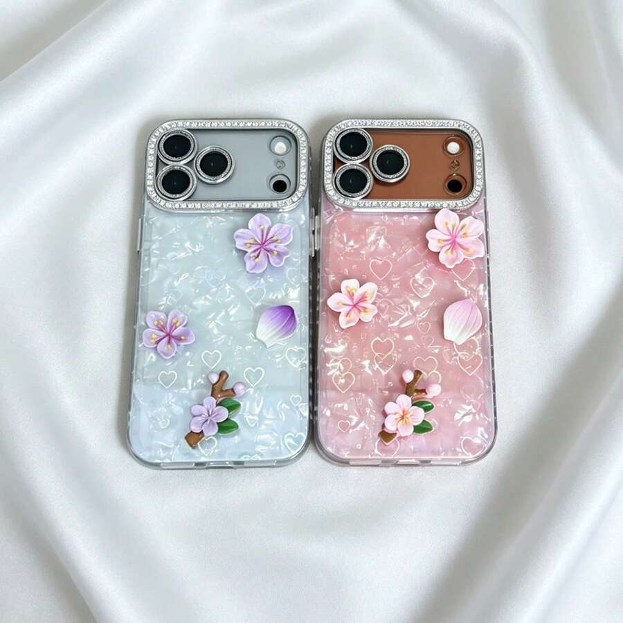 Ốp điện thoại thủ công DIY độc đáo, sáng tạo với thiết kế hoa 3D, chất liệu chống nước và chống sốc, tương thích với dòng 17, 11/12/12 Pro, 13/14/15, 13 Pro/14 Pro/15 Pro, 12 Pro Max/13 Pro Max/14 Pro Max/15 Pro Max, 16, 16 Pro, 16 Pro Max, 17, 17 Pro, 17 Pro Max, thích hợp cho các dịp Lễ Tình nhân, Ngày của Mẹ, Lễ hội Thuyền Rồng, Lễ hội Nước. - Hồng - Xem 1