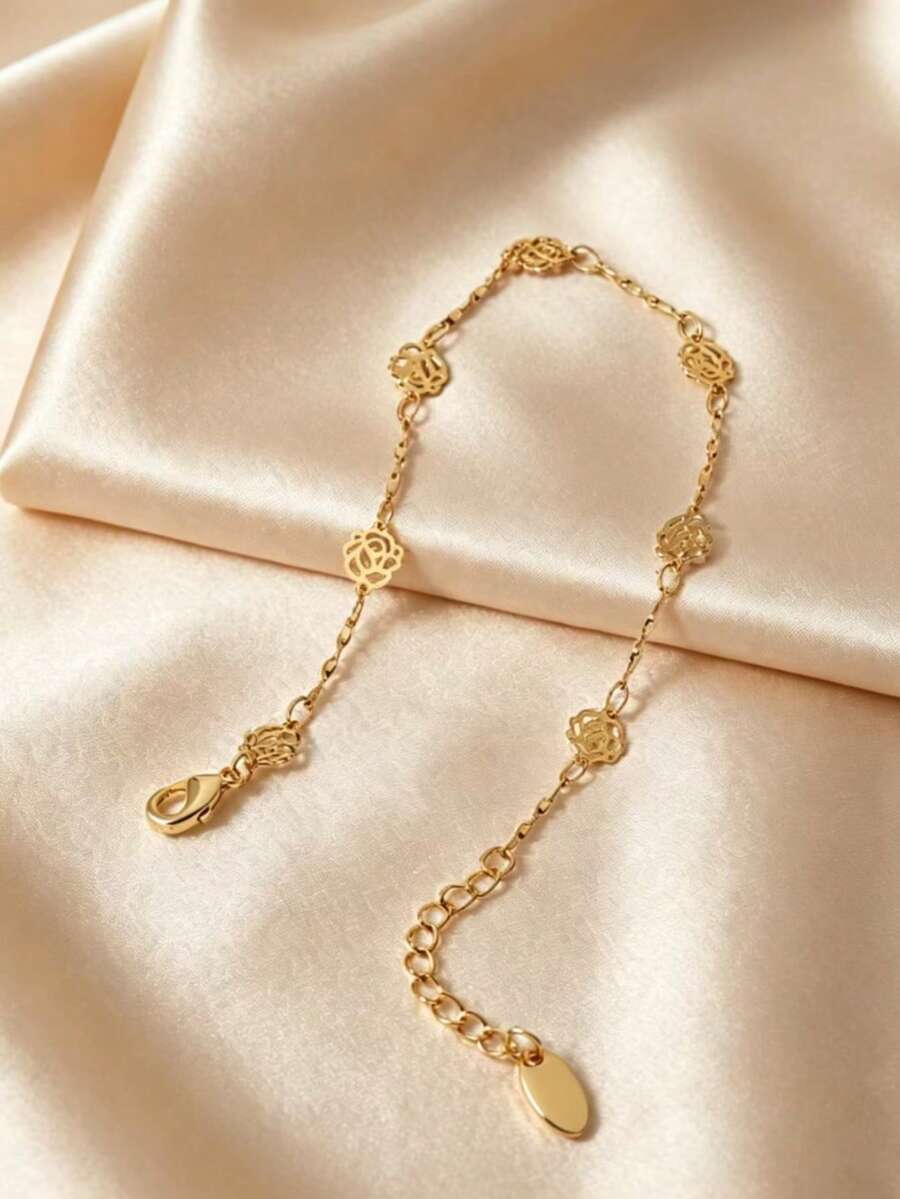 1 Vòng tay vòng hoa lồng ghép cá nhân hóa theo phong cách thời trang - Vàng - Xem 1