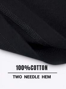 ¡Nueva ropa para hombre de talla 2026! Camiseta de hombre estampada en la espalda,% algodón de alta calidad - Camiseta de manga corta de corte holgado y casual de verano con estam - Negro - Ver 5