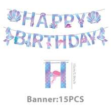 24pcs Ocean-Themed Birthday Party Bunting Set, Including 18pcs Buntings And 6pcs Hanging Spirals, Suitable For Birthdays, Parties, Weddings, Home Hanging Decorations, Spring Decorations, Holiday Basket Fillers, Photo Backdrops, Bohemian-Style Decorations, And Aesthetic Room Decor - Multicolor - View 7