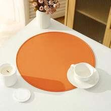 1個/4個壓邊仿皮北歐風杯墊墊片，廚房、餐桌配件，耐熱防燙西式餐墊，可用於節日裝飾、派對宴會裝飾、桌面保護，可水洗且易於清潔 - 彩色 - 查看 27