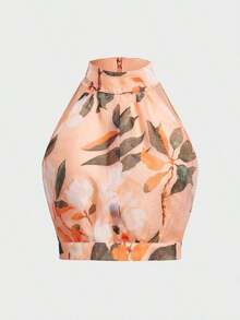 Conjunto de 2 piezas elegante y casual para vacaciones, citas románticas en la playa de verano, atuendo de playa para mujer en color rosa - Naranja - Ver 8