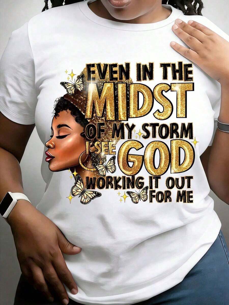 1 Piece Women's T-Shirt With Letter Print Theme I'm Not Perfect, Forgive, Christian T-Shirt, Religious Gift, Bible T-Shirt, Faith In Jesus, Machine Washable. - 酒紅色 - 查看 1