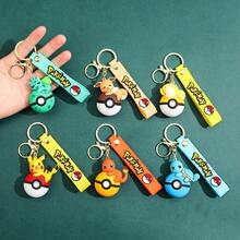 Hasbro 1pc Pokeball Keychain Set, Eevee Plush Keychain, Anime Collectible Keychain Suitable For Bags, Backpacks, Gifts - Multicolor - View 3