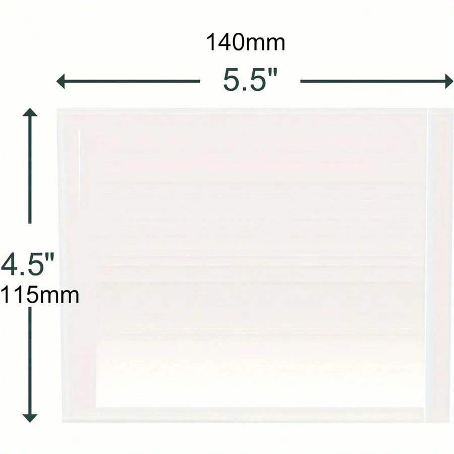 100 Clear Adhesive Top Loading Packing List Pouches, 4.5'' X 5.5'' Shipping Label Sleeves, Packing Slip Envelopes