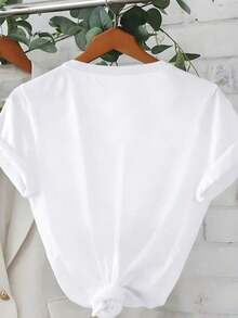 Y2K style,Fashionable styel,2026 newest,cute style,Causal style.LUNE Ropa de vacaciones, primavera y resort para mujer, camisetas gráficas de verano, blusas de verano lindas, blusas de vacaciones de verano180g(S-XXXL) - Blanco 6 - Ver 2