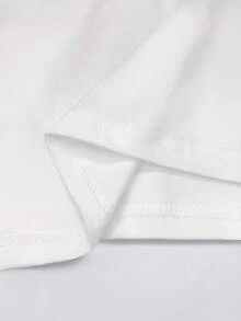Camiseta de algodón de manga corta para mujer, con estampado de letras "Birthday Queen", cuello redondo, estilo casual para verano y primavera, ropa de mujer. - Blanco - Ver 5