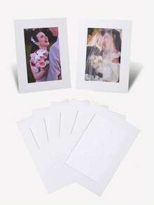 5pcs Folding Stand Paper Photo Frames, Fits 4x6 Inch Photos, Modern Minimalist Style Frames, Suitable For Living Room, Bedroom, Parents And Children's Room Home Decor - Multicolor - View 5