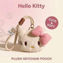 SANRIO 1个Hello Kitty毛绒头吊坠,可爱卡通动物玩偶包包挂饰,柔软填充玩具,送给女孩、女士和儿童的礼物 - 彩色 - 查看 2