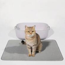 1.2厘米厚防水猫砂垫，双层可水洗猫砂收集垫，适用于小型、中型和大型猫砂盆 - 灰色 - 查看 1