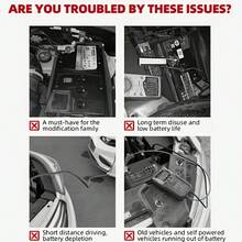 铝合金电池主断路开关，12-24V，先进的断路/重连开关，用于高效电池管理，不含电池，不含电源 - 黑色 - 查看 2