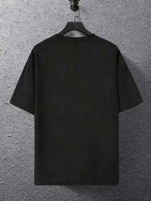 ¡Novedad! Blusa de manga corta para mujer, diseño liso, ideal para estar en casa o para uso casual. Oferta por tiempo limitado. Preciosa blusa, cómoda y de largo regular. Lavable a máquina. - Negro - Ver 2