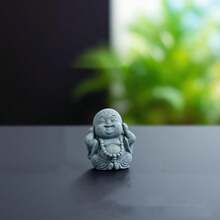 1/4 四件組花園裝飾品，砂岩與樹脂混合材質，適合茶室、辦公室裝飾，波希米亞風，創意趣味小裝飾，理想居家裝飾 - 多色 - 查看 14