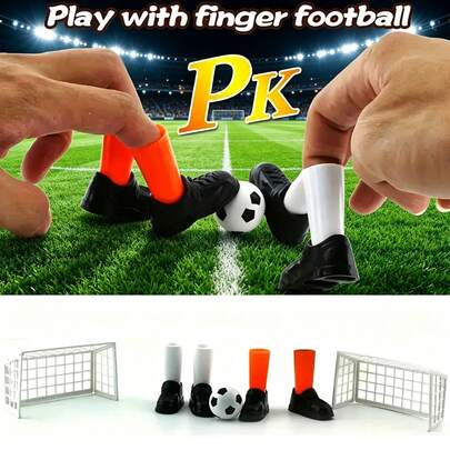 1 Set Finger Football Game - Interactive Tabletop Sports Game For Family - Tabletop Soccer Accessories - Competitive Game - Relaxing Toy Gift - Suitable For Easter, Thanksgiving, Birthday - Random Color