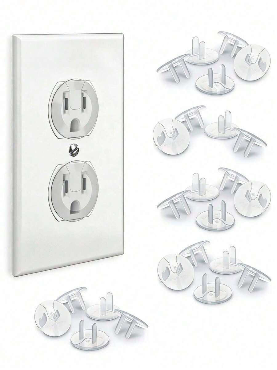 12pcs Baby Safety Electrical Outlet Covers, Prevent Electric Shock, Easy Installation, Reliable Plastic Socket Covers - Multicolor - View 1