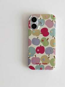 Funda de teléfono con diseño de manzana hueca y colorida compatible con iPhone 17 Pro Max, 17, 16 Pro, 14, 16, 15, 13, elegante y protectora - Multicolor - Ver 3