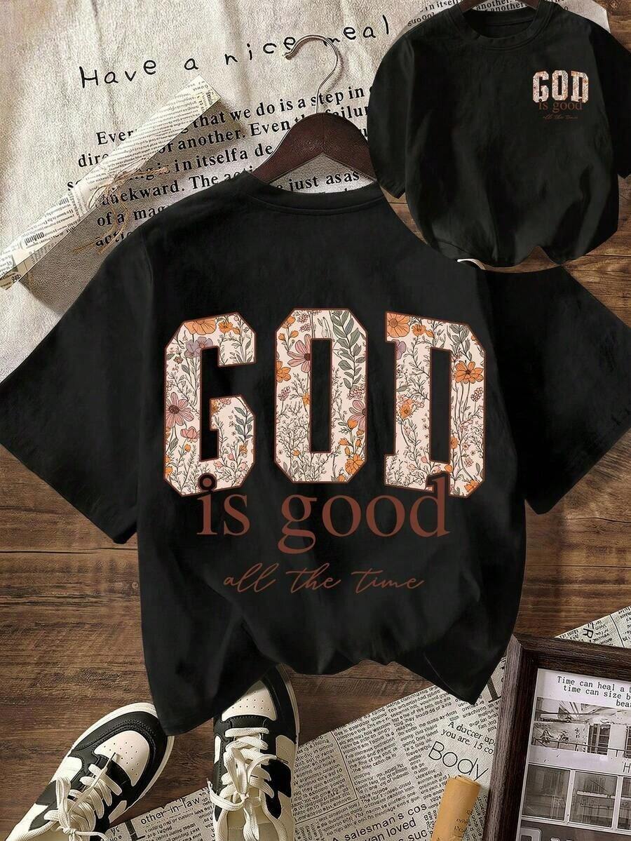 Camiseta Gráfica Para Amantes De Libros, Camiseta Gráfica, Camisetas Gráficas Para Mujer, Ropa De Verano Para Mujer, Camiseta Casual De Manga Corta Con Cuello Redondo Para Mujer Blanca - Negro - Ver 1