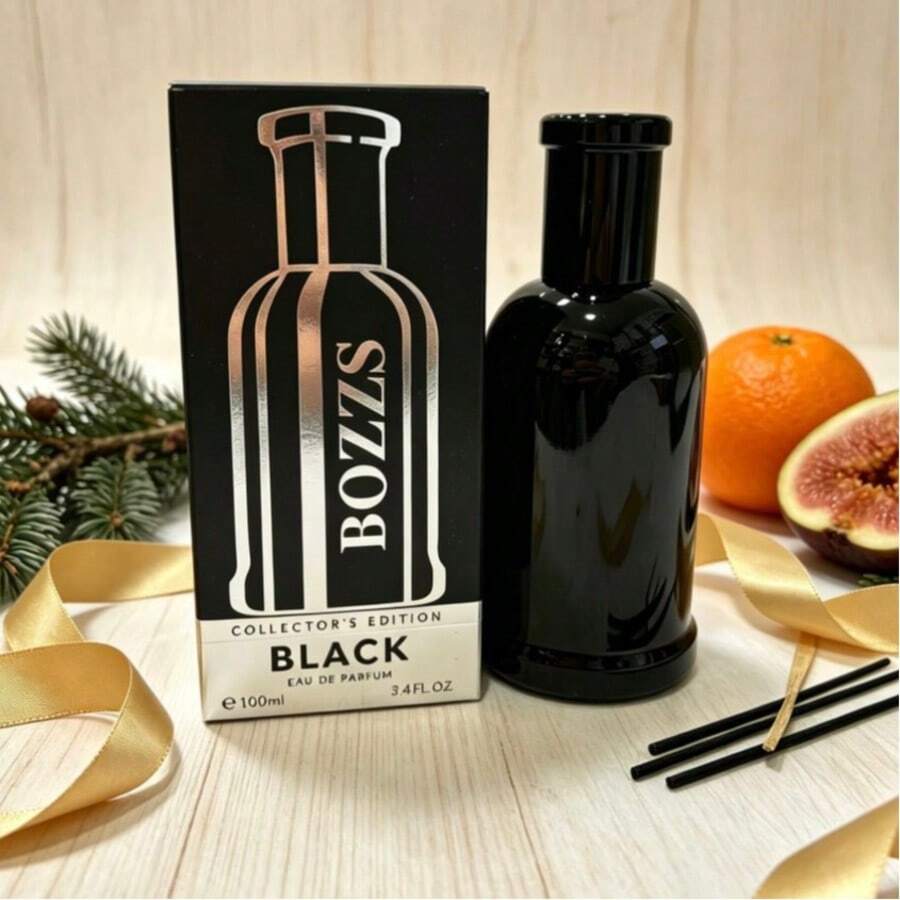 100ml perfume hombre atalcado fresco terroso ozónico amaderado cítrico ahumado BOZZS - Negro - Ver 1