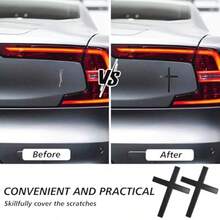 3 Pcs 3D Cross Car Decals Metal Jesus Emblem Cross For Car Exterior With Self-Adhesive 2.5"*1.8" Christian Auto Motorcycle Sticker For Trunk Tailgate Fender Decoration Black - 如圖所示 - 查看 5