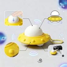 1pc 3D Printed UFO Clickable Keychain, Ideal Gift For Adults, Desk Toy For Home, Office, Administration - one-size - View 8