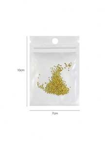 1000顆/包 金色與銀色魚子醬美甲珠，扁平迷你DIY美甲配件，美甲藝術裝飾，沙龍/女孩使用，美甲用品美甲飾品 - 彩色 - 查看 6