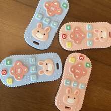 按钮遥控卡通动物兔子宝宝磨牙玩具 - 彩色 - 查看 6