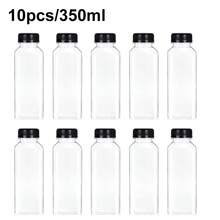 1pc/4pcs/10pcs -120ML/ 250ML/450ML-Leak-Proof Clear Plastic Juice Bottles - Perfect For Smoothies,Milk & Homemade Beverages - Juicing Containers - Clear - View 19