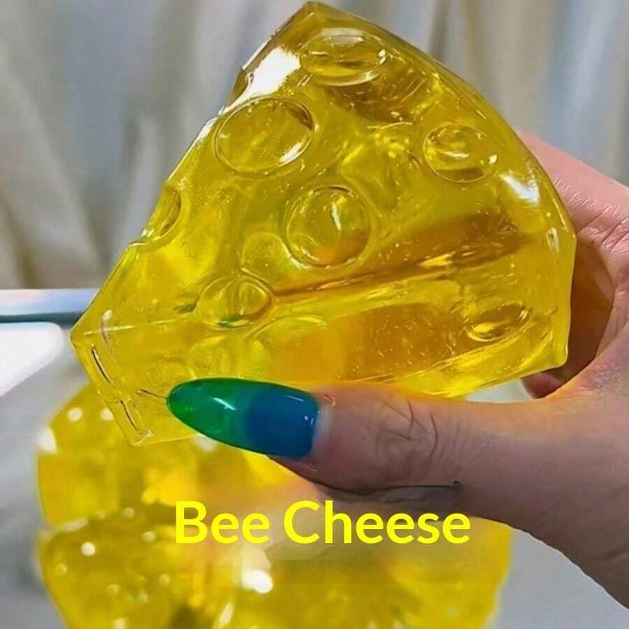 1個蜂蜜起司軟萌捏捏樂玩具，超慢回彈壓力緩解玩具，創意新奇玩具，適合青少年與成人，生日節日禮物