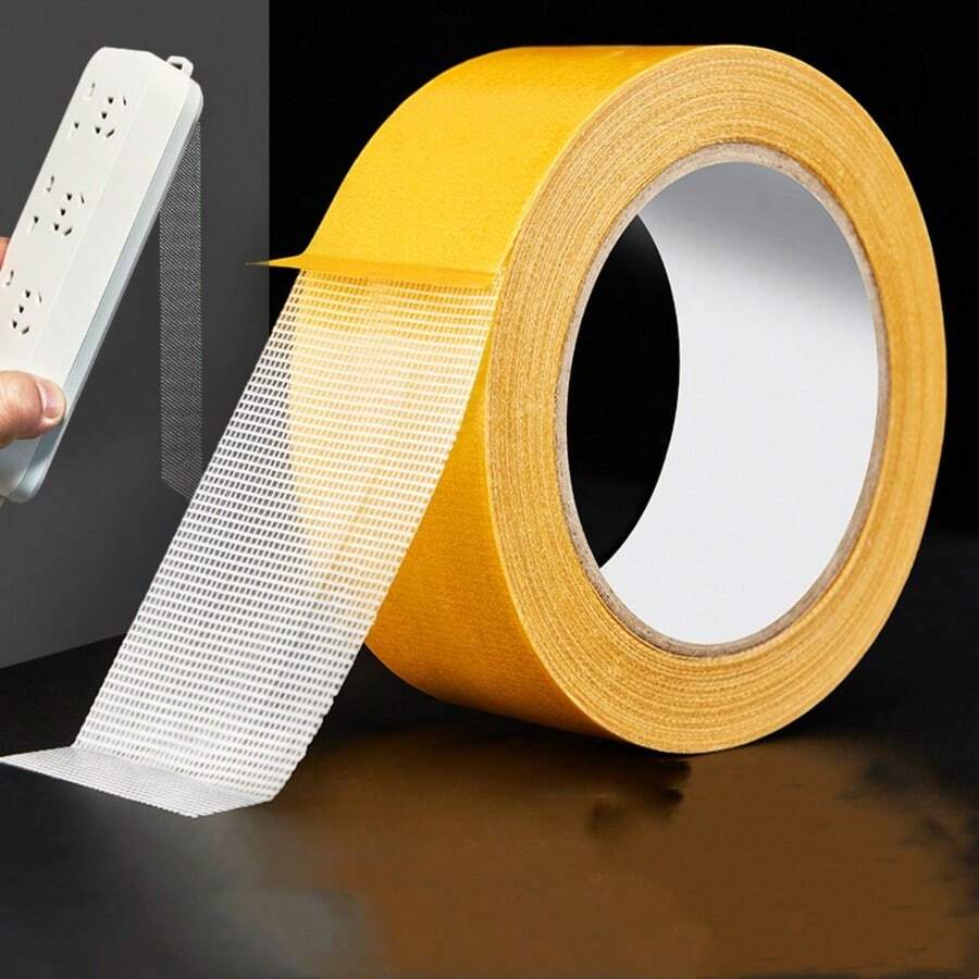 Cinta adhesiva de doble cara de alta resistencia 3000mm-5000mm/rollo, adhesivo multiusos adecuado para paredes, vidrio y metal, impermeable, adecuado para manualidades, uso interior/exterior, transparente, fuerte adhesión a tela, paneles de yeso y madera, cinta para alfombras, cinta para paredes, cinta de doble cara, esencial para el hogar, cinta de doble cara, rollo de cocina, papel tapiz autoadhesivo de doble cara, reparación de fundas de asientos de coche, suministros de cocina, cojín de asiento de bicicleta eléctrica, funda de cojín, funda de silla, funda de sofá - aleatorio - Ver 1