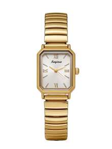 1 pièce Montre à quartz élégante et rétro pour femme, bracelet en métal d'alliage de haute qualité, minimaliste et de luxe, convient pour les déplacements quotidiens et les tenues de bureau, s'assortit parfaitement aux tenues décontractées modernes, idéale pour les sorties, le travail, les fêtes et les mariages, un cadeau parfait pour l'épouse, la sœur, la petite amie, la famille et les amis, convient pour l'anniversaire, l'anniversaire de mariage et d'autres occasions spéciales, accessoire de montre exquis - Blanc - Voir 7