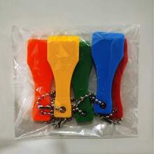 5pcs Plastic Lottery Scratch Card Scraper Keychains, Scratch Tool With Chain, Suitable For Lottery, Games And Contests, Multi-Color Scrapers - Multicolor - View 9