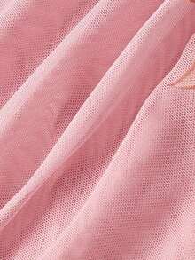 Vestido ajustado de malla con volantes y estampado floral para mujeres, vestidos elegantes para mujeres, ropa de mujer, vintage, ropa hippie, vestido para baile de máscaras - Rosa - Ver 7