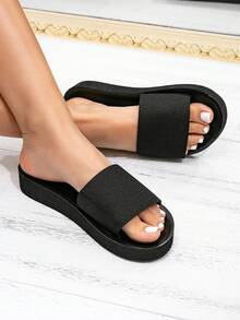Dép đi biển thời trang nữ, chống trượt, nhẹ, thoáng khí, thích hợp cho mùa hè. - màu đen - Xem 5