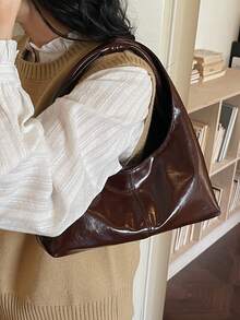 High-Quality Fashionable Minimalist Versatile Shoulder Bag, High-End Handbag For Women - Coffee - View 5
