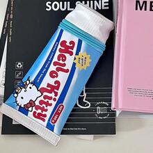 SANRIO 1个Hello Kitty牙膏造型铅笔盒，大容量文具袋，创意牙膏设计铅笔袋，学生桌面收纳袋，可爱卡通简约便携文具收纳袋 - 單件 - 查看 7