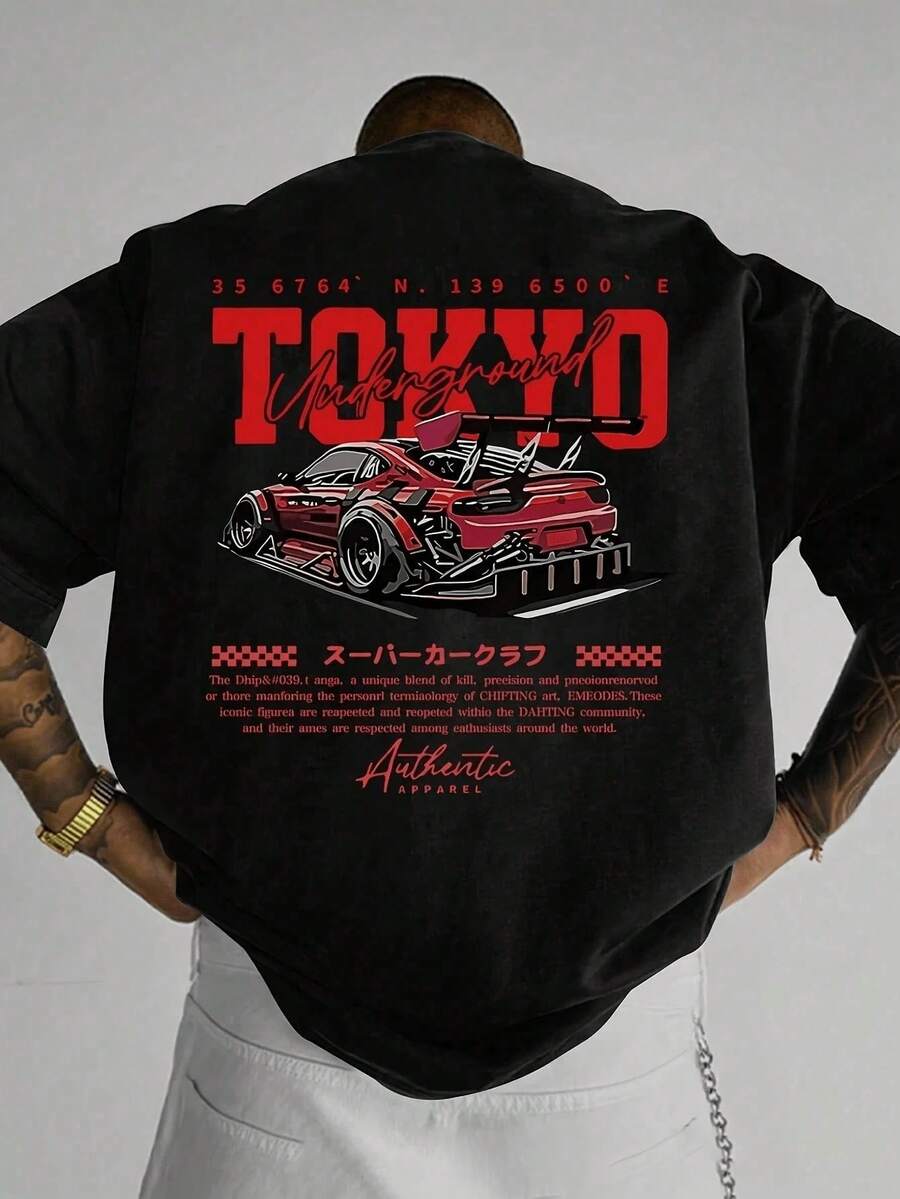 Summer Men's Crew Neck T-Shirts Gym Leisure Vacation High Quality Men's Shirts Fashion Prints Y2K Men's Clothing Festival Sweatshirt Men's Sets Gifts For - 黑色 - 查看 1
