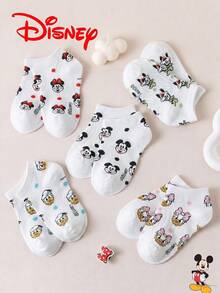 10/5/1 Par de Calcetines Disney, Calcetines de niños con diseños de dibujos animados multicolor de la serie Disney, calcetines deportivos, aptos para todas las estaciones, tallas europeas y americanas, cómodos, transpirables y duraderos, de colores ricos, adecuados para uso diario, de tela premium, sin asfixia - Multicolor - Ver 3