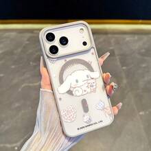 Sanrio 手機殼－可愛柔軟 Cinnamoroll 卡通設計，支援 MagSafe 磁吸相容。適用機型：iPhone 18 Pro、18 Pro Max、Galaxy S26、S25 EDGE、S25 Ultra、S24 Plus、S23 Ultra、S22、17 Air、16 Pro Max、17 Pro、16 Plus、15 Pro Max、17 Pro Max、16 Pro、15 Plus、14 Pro、13 Pro Max、14 Plus、14 Pro Max、12 Pro、13 Pro。壓克力材質，防震保護殼。 - 灰色 - 查看 1