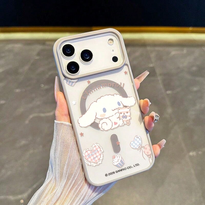 Sanrio 手機殼-可愛柔軟 Cinnamoroll 卡通設計,支援 MagSafe 磁吸相容。適用機型:iPhone 18 Pro、18 Pro Max、Galaxy S26、S25 EDGE、S25 Ultra、S24 Plus、S23 Ultra、S22、17 Air、16 Pro Max、17 Pro、16 Plus、15 Pro Max、17 Pro Max、16 Pro、15 Plus、14 Pro、13 Pro Max、14 Plus、14 Pro Max、12 Pro、13 Pro。壓克力材質,防震保護殼。 - 灰色 - 查看 1