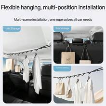 Móc treo quần áo ô tô điều chỉnh được từ 33-46 inch, móc treo đa năng cho ghế sau, giá phơi đồ có kẹp. - Nhiều kiểu dáng - Xem 4