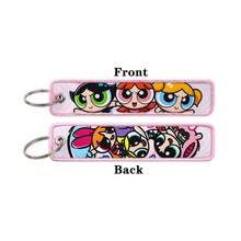 1pc Official Warner Bros. "The Powerpuff Girls" Embroidered Keychain, Suitable For Motorcycle, Car, Backpack, Key Chain, Fashion Keyring, Unisex Accessory, Backpack Decoration, Perfect Party Gift, Holiday Gift, Birthday Gift, Collector's Item (Random Style) - Multicolor - View 9