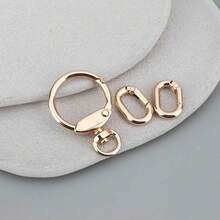 2 chiếc móc khóa xoay, móc khóa lò xo xoay hai đầu bằng kim loại, móc khóa carabiner xoay có vòng lò xo, thích hợp cho móc chìa khóa, túi xách, ví, dây đeo, đồ thủ công DIY. - Súng kim loại - Xem 9