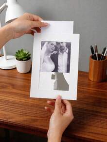 5pcs Folding Stand Paper Photo Frames, Fits 4x6 Inch Photos, Modern Minimalist Style Frames, Suitable For Living Room, Bedroom, Parents And Children's Room Home Decor - Multicolor - View 7